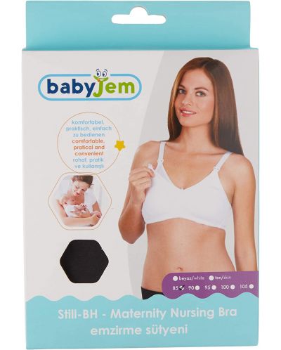 Sutien pentru alăptare fără cusături BabyJem - mărimea 90, negru - 2