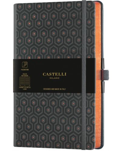 Бележник Castelli Copper & Gold - Honey Copper, 9 x 14 cm, linii - 1