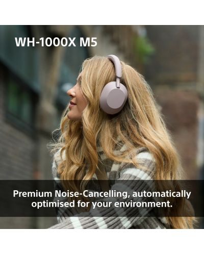 Căști wireless Sony - WH-1000XM5, Hard Case, ANC, negre | Ozone.ro