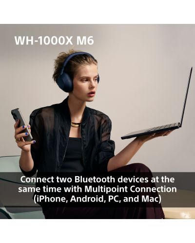 Căști wireless Sony - WH-1000XM6, ANC, negru | Ozone.ro