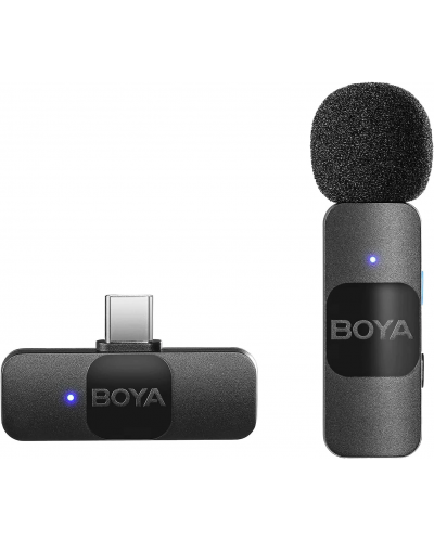 Sistem de microfon fără fir Boya - BY-V10, negru - 1