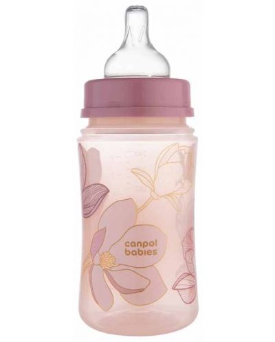 Biberon pentru copii Canpol babies - Easy Start, Gold, 240 ml, roz - 2