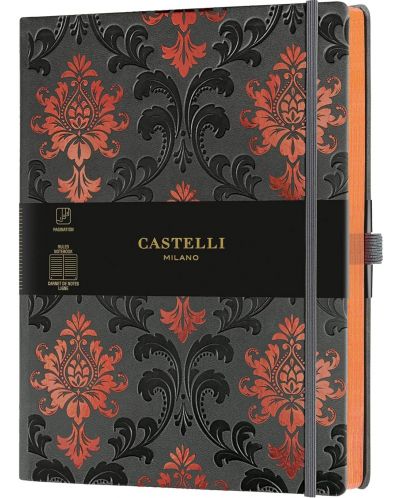Бележник Castelli Copper & Gold - Baroque Copper, 19 x 25 cm, linii - 1