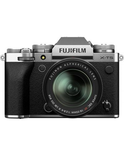 Aparat foto fără oglindă Fujifilm - X-T5, 18-55mm, Silver - 1
