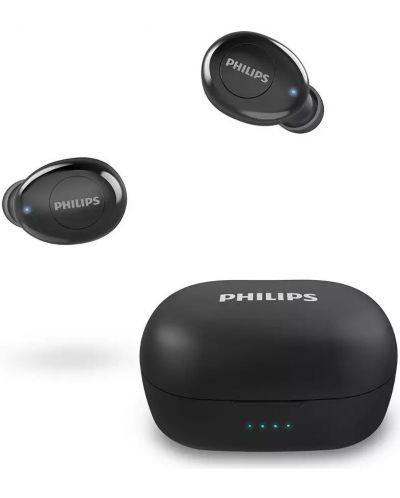 Casti wireless cu microfon Philips - TAT2205, TWS, negre - 3