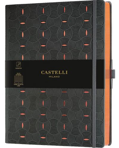 Бележник Castelli Copper & Gold - Rice Grain Copper, 19 x 25 cm, linii - 1