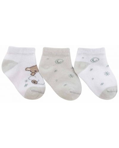Ciorapi de vara pentru bebelusi KikkaBoo - Dream Big, 1-2 ani, 3 buc, Beige - 2