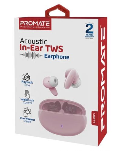 Căști fără fir ProMate - Lush Acoustic, TWS, roz/alb - 3