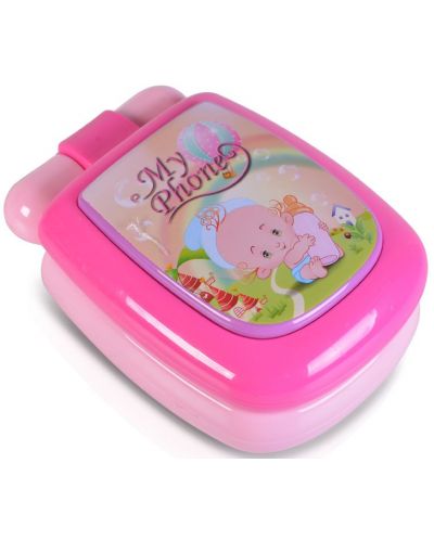 Jucarie pentru copii Moni Toys - Telefon cu capac, roz - 1