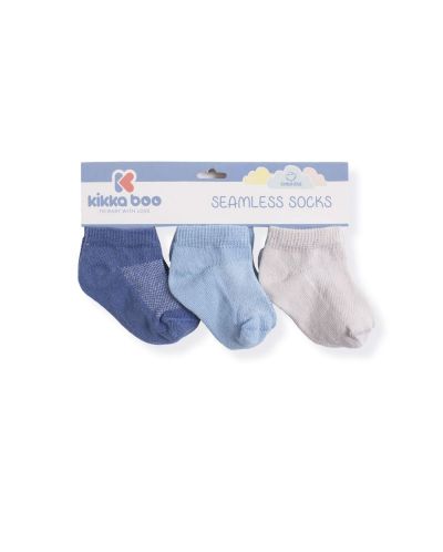 Sosete scurte pentru bebelusi Kikka Boo Solid - Bumbac, 2-3 ani, albastru inchis - 1
