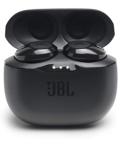 Casti wireless cu microfon JBL - T125TWS, negre - 2