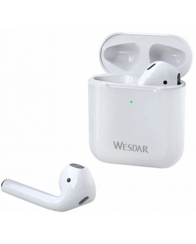 Căști wireless Wesdar - TWS20PRO, TWS, albe - 2