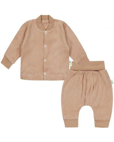 Set de 2 piese Bio Baby - 74 cm, 6-9 luni, maro frotte - 1