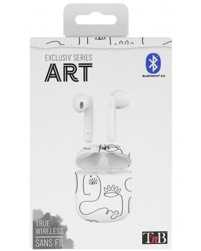 Casti wireless T'nB - Exclusiv Art, TWS, alb/negru - 3