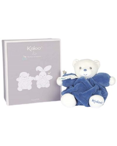 Jucărie moale pentru bebeluși Kaloo - Ursuleț, albastru ocean, 18 cm - 3