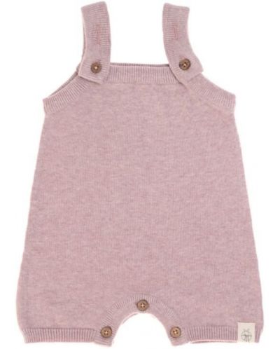 Salopeta pentru bebeluși Lassig - Cozy Knit Wear, 50-56 cm, 0-2 luni, roz - 1