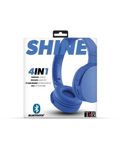 Casti wireless cu microfon TNB - Shine 2, albastre - 4
