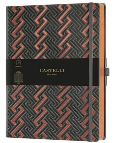 Бележник Castelli Copper & Gold - Roman Copper, 19 x 25 cm, linii - 1