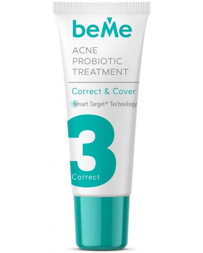 beMe Corrector pentru tratamentul topic al acneei Correct & Cover, 15 ml - 1