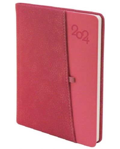 Caiet de notițe Spree Canberra - Cu buzunar GSM și stilou, 168 de foi, roșu, 2024 - 1