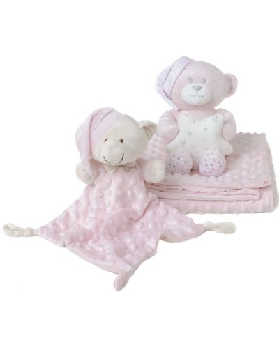 Set de dormit pentru bebeluși Interbaby - Pink House, 3 piese - 1