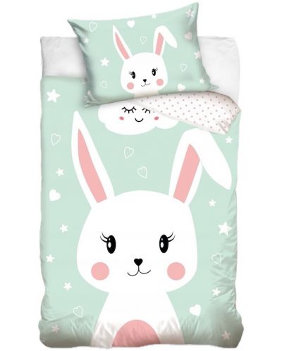 Set 2 piese lenjerie de pat pentru bebeluşi Sonne - Bunny - 1