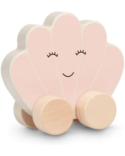 Jucărie din lemn pentru copii Jollein - Количка, Shell Pink - 3