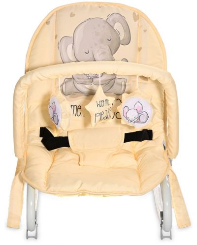 Șezlong pentru bebeluși Lorelli - Eliza, Yellow Cute Elephant - 2