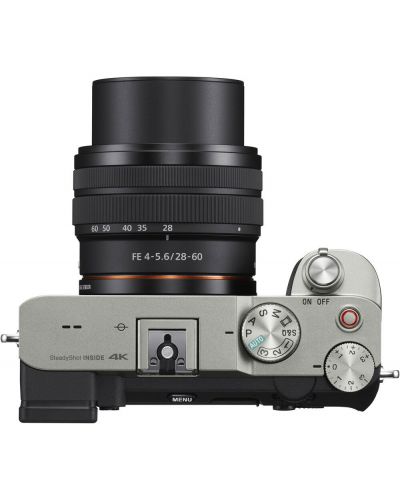 Aparat foto Mirrorless Sony - Alpha 7C, FE 28-60mm, Silver - 3