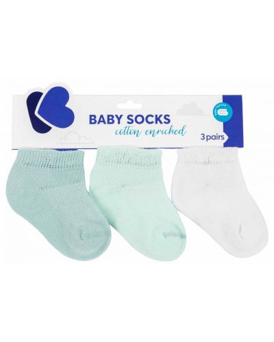 Ciorapi de vara pentru bebelusi KikkaBoo - 2-3 ani, 3 buc, Mint - 1