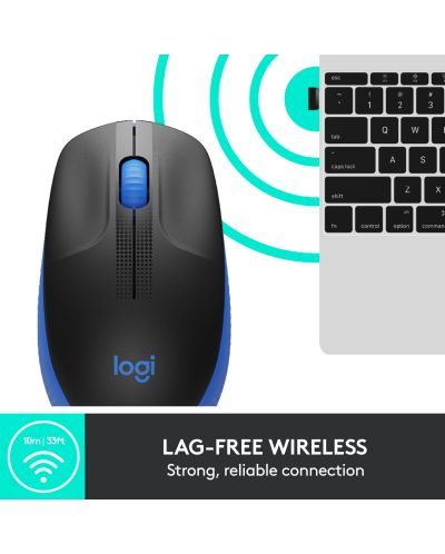 Mouse wireless Logitech - M190, albastru - 4