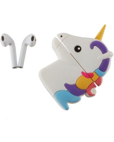 Casti wireless cu microfon Emoji - TWS, Unicorn - 1