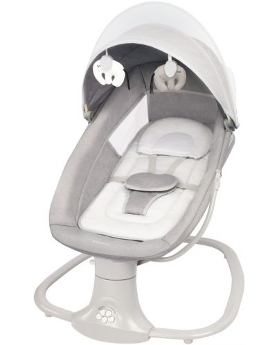 Leagăn electric pentru bebeluși KikkaBoo - Winks, Grey - 1