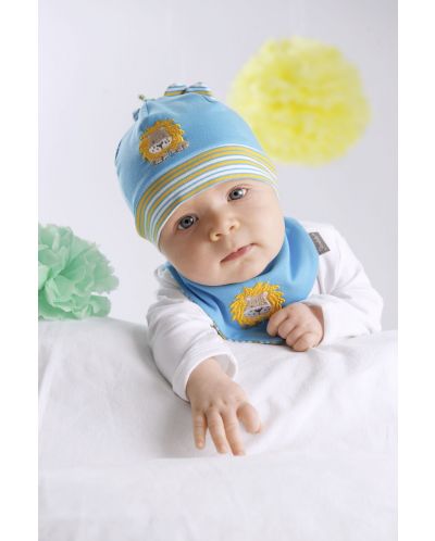 Pălărie pentru bebeluși cu protecție UV 50+ Sterntaler - Pui de leu, 35 cm, 1-2 luni, albastră - 2