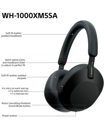 SONY WH-1000XM5 黒 ソニー WH-1000XM5 ワイヤレスノイズキャンセリングステレオヘッドホン