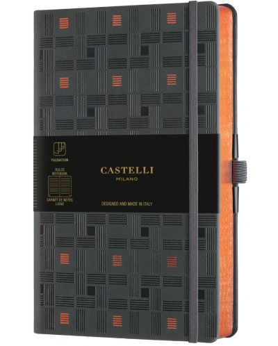 Бележник Castelli Copper & Gold - Weaving Copper, 19 x 25 cm, linii - 1