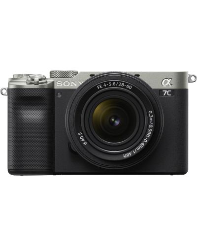 Aparat foto Mirrorless Sony - Alpha 7C, FE 28-60mm, Silver - 1