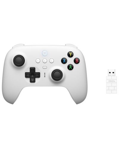 Controller wireless 8BitDo - Ultimate 2.4G, Hall Effect Edition, alb (PC) - 4
