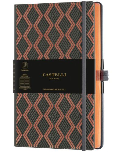 Бележник Castelli Copper & Gold - Greek Copper, 9 x 14 cm, linii - 1