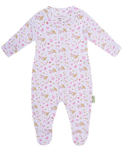 Salopetă pentru bebeluşi Bio Baby - 74 cm, 6-9 luni, roz - 1