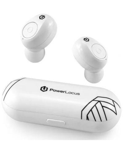 Căști wireless Powerlocus - PLX3, TWS, albe - 1