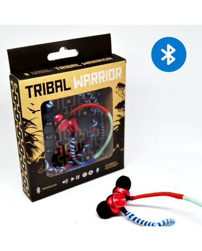 Casti Fusion Embassy Tribal Warrior - albastru/rosu/turcoaz - 3