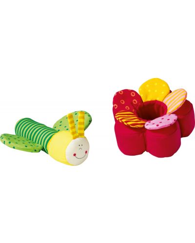 Jucărie moale pentru copii Haba, floare și fluture - 2