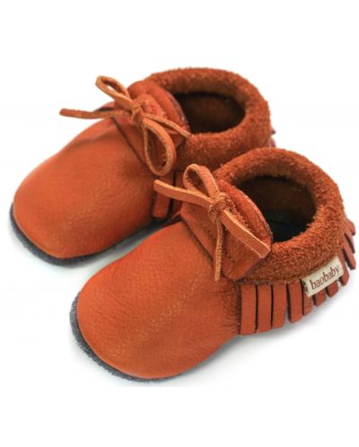 Pantofi pentru bebeluşi Baobaby - Moccasins, Hazelnut, mărimea 2XS - 1