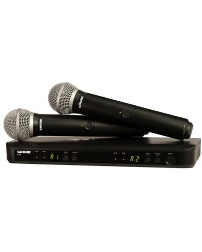Sistem de microfoane fără fir Shure - BLX288E/PG58-K3E, negru - 1