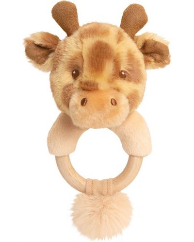 Zornaitoare pentru bebelusi Keel Toys Keeleco - Girafa, inel, 14 cm - 1