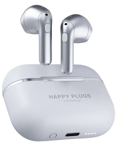 Căști wireless Happy Plugs - Hope, TWS, argintii - 3