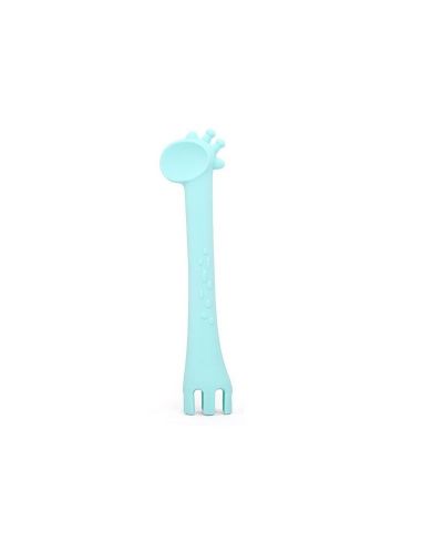 Lingurita din silicon Kikka Boo - Giraffe, menta - 1