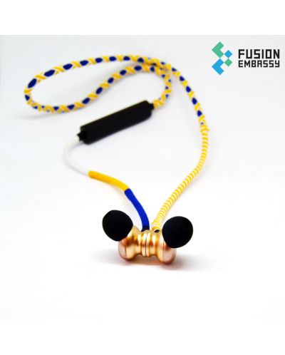 Casti wireless Fusion Embassy - Tribal Warrior, galben/albastru - 5