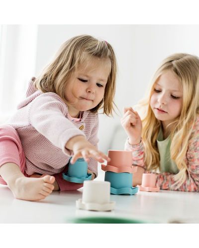 Jucărie pentru bebeluși NIP Play Green - Stacking Cups, 5 bucăți - 8